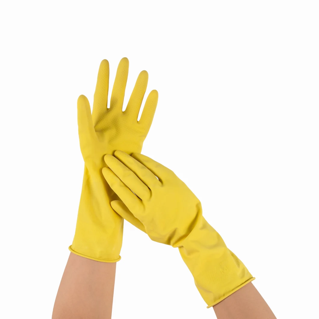 Piink Safety Protective Kitchen Cleaning Home Work Dipped Line Latex Househlod Glove