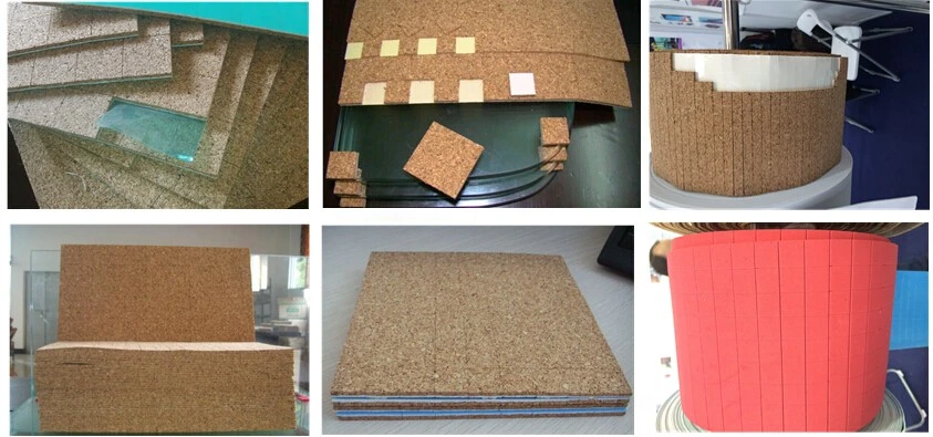 for Glass Transportation Cork Pads with PVC Foam Cork Pads with Glue