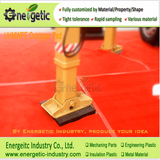 Almofada estabilizadora de caminhão utilitário duro UHMWPE de cor preta/almofadas estabilizadoras de material puro/almofadas estabilizadoras de guindaste UHMWPE de cores diferentes/almofada de macaco UHMWPE/HDPE/Cr